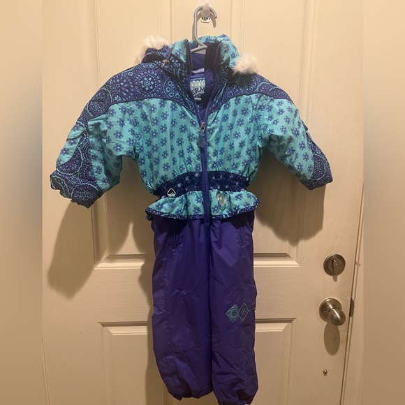 Obermeyer one-piece snowsuit with hood,‎ toddler/kids size - Picture 1 of 4
